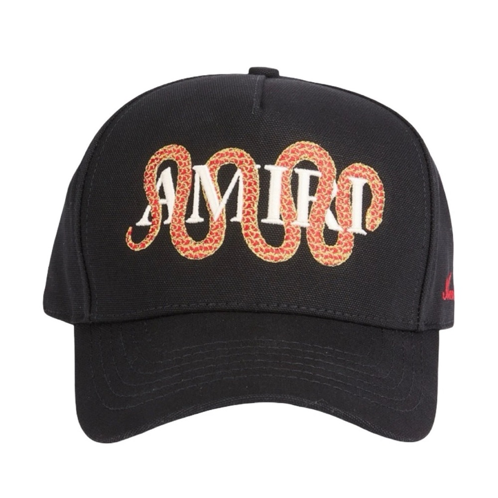 AMIRI SNAKE LOGO BASEBALL CAP